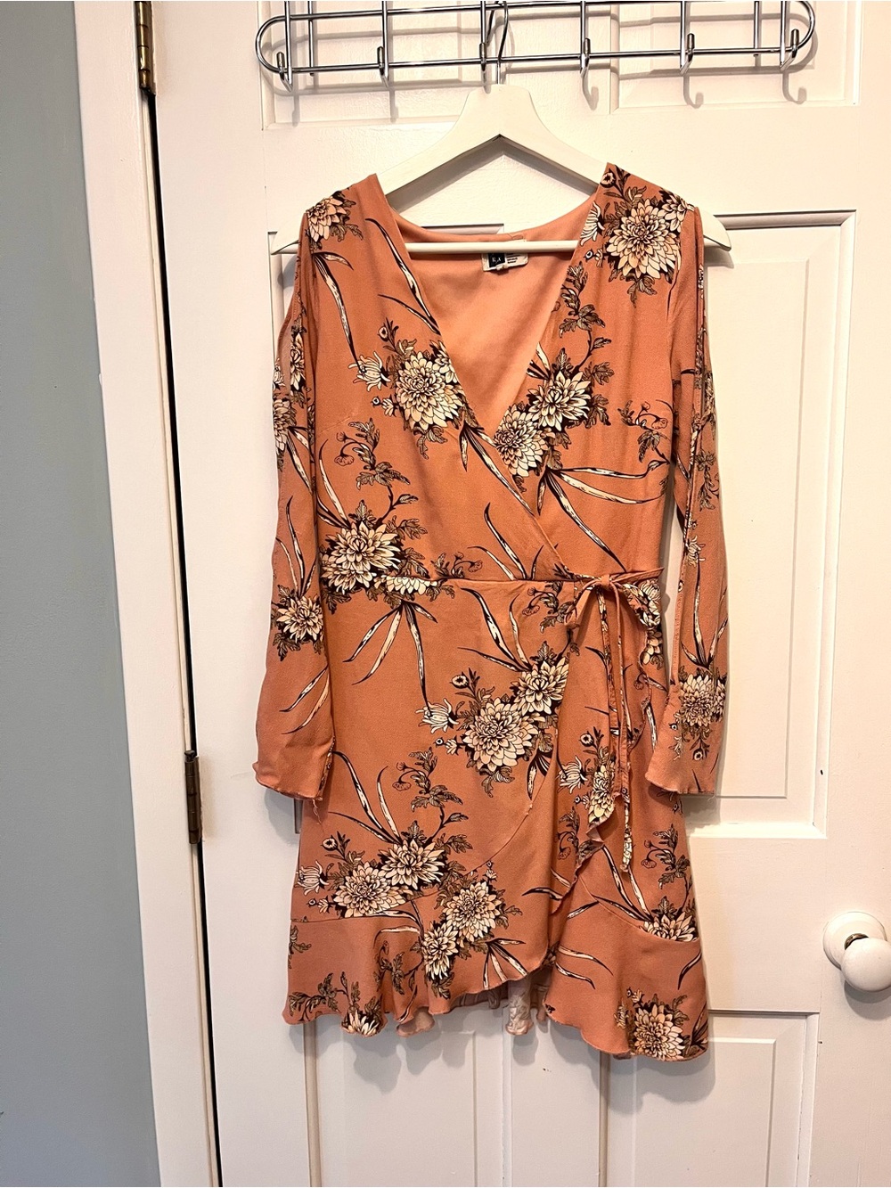 Lira Mauve Floral Wrap Dress